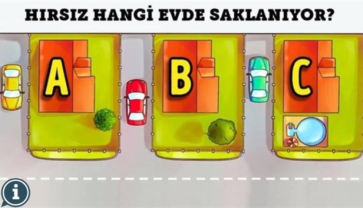 Polislik sorusu: Hırsız hangi evde saklanıyor?