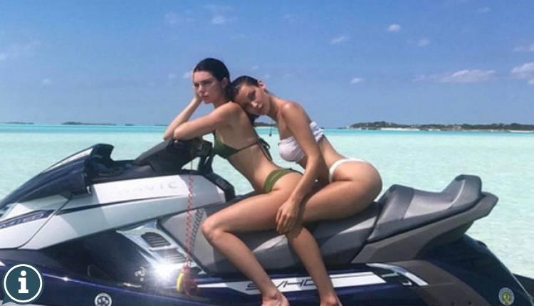 Kendall Jenner ve Bella Hadid tatilde